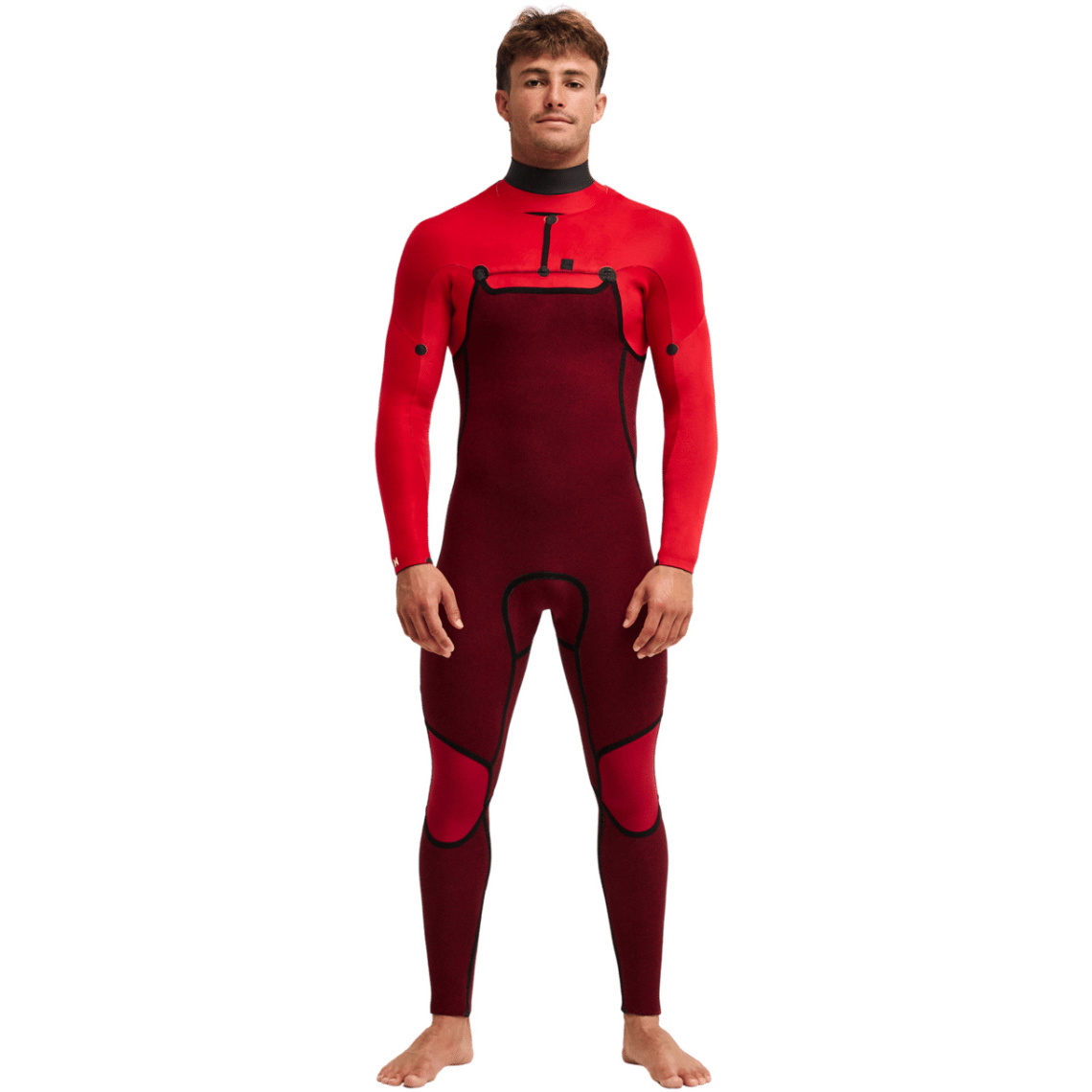 2026 Quiksilver Mens Young Guns 3/2mm Chest Zip Wetsuit EQYW103247 - Quarry